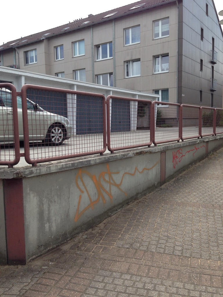 Graffiti entfernt